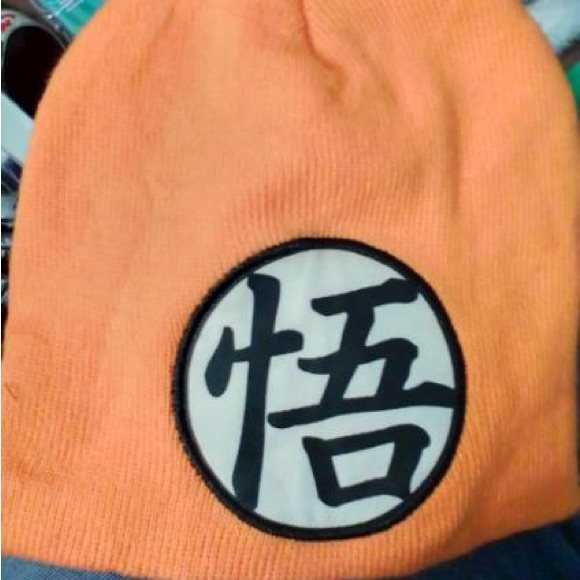 Vibrant Orange Kids Beanie with Black Patch - Picture 1 of 3